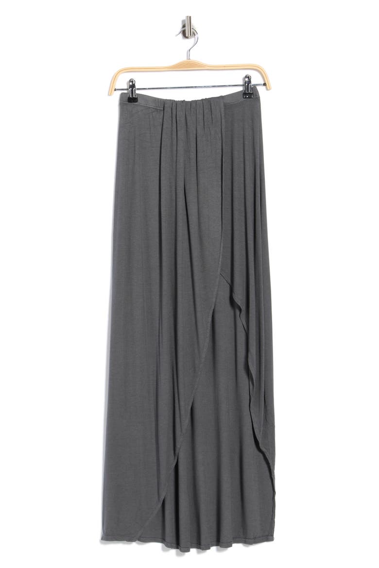 Gathered Maxi Skirt, Alternate, color, BLACK