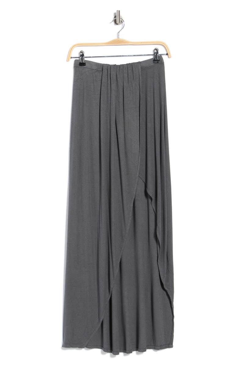 GO COUTURE Gathered Maxi Skirt, Main, color, Black