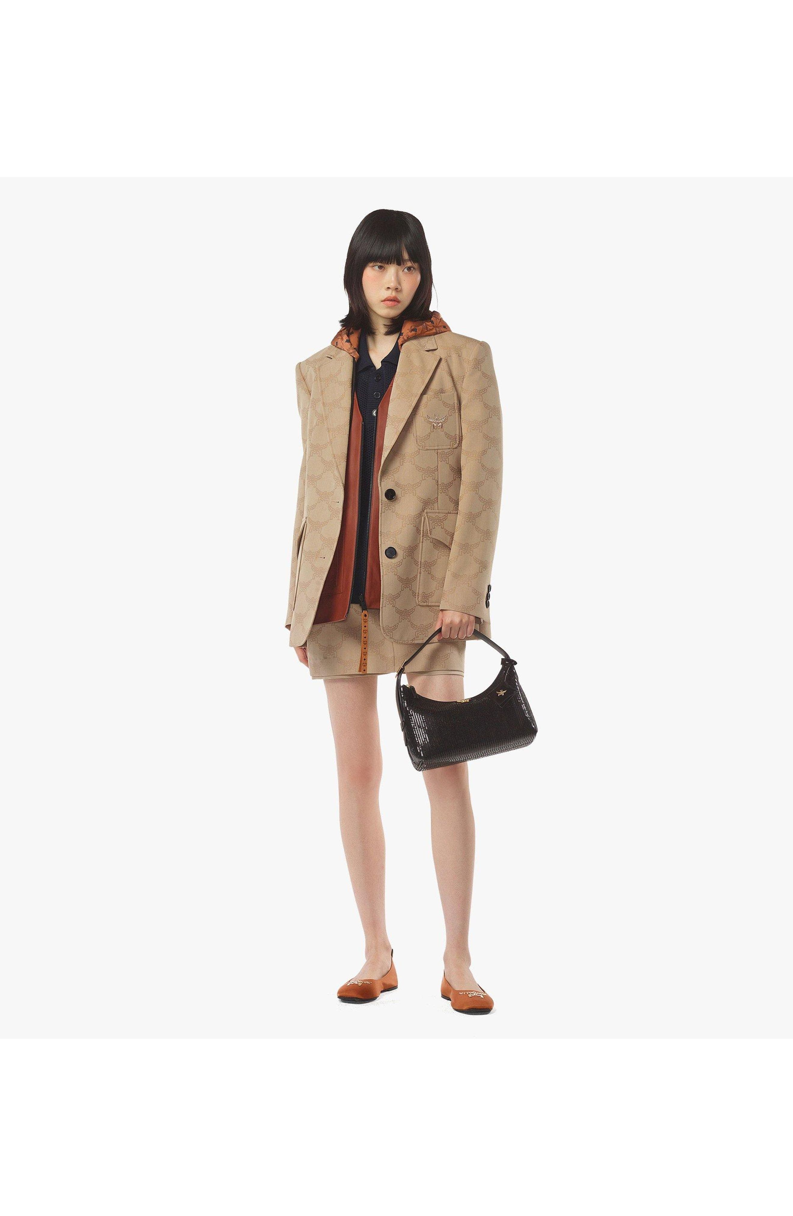 MCM Aren Hobo in Sequin Lamb Leather, Alternate, color, 