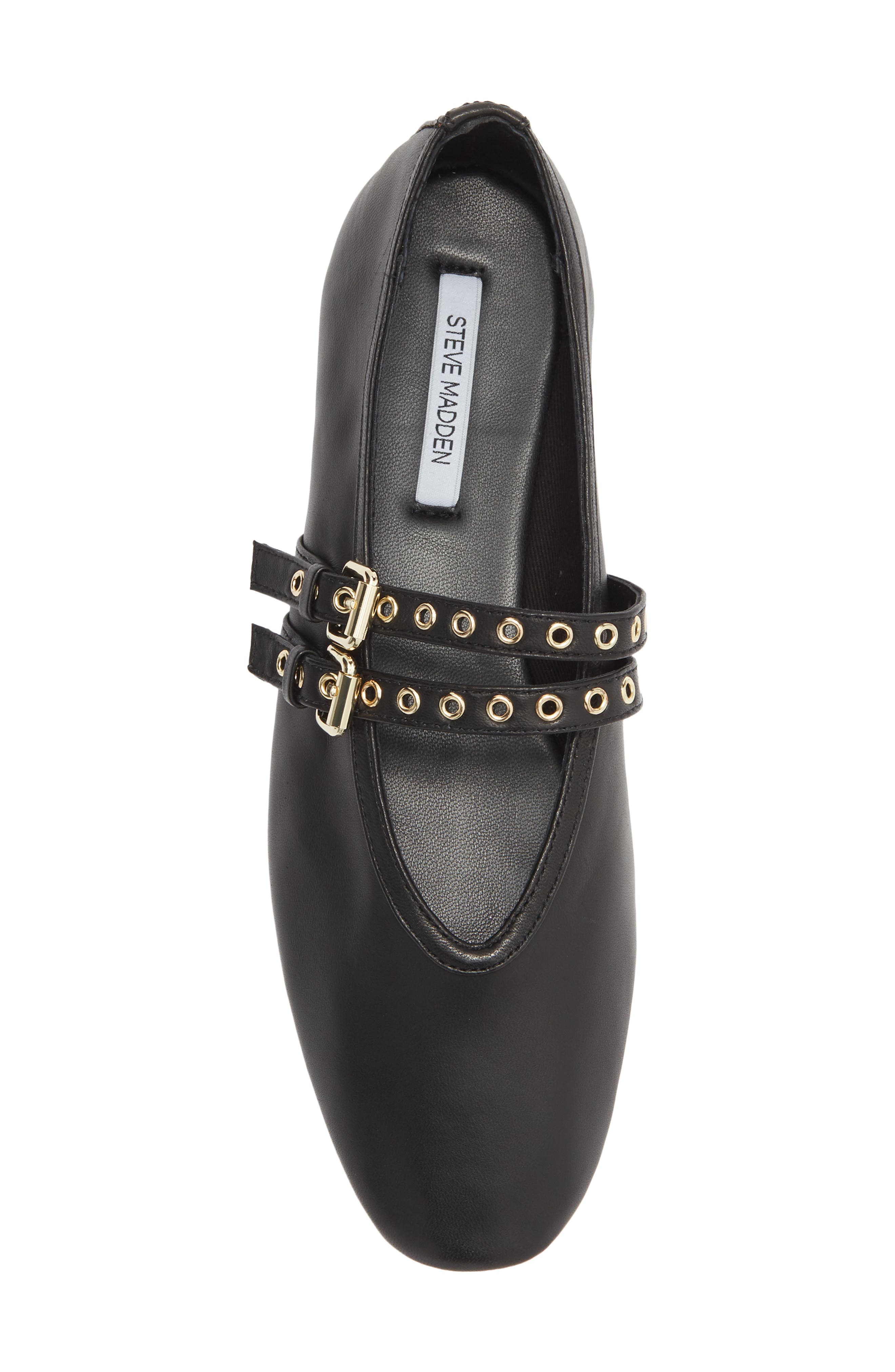 Steve Madden Lydia Flat, Alternate, color, Black Leather