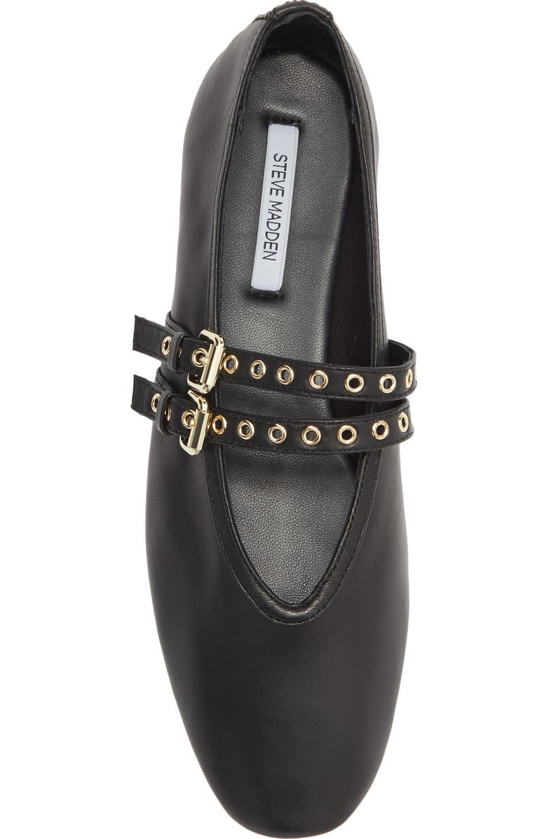 Steve Madden Lydia Flat, Alternate, color, Black Leather