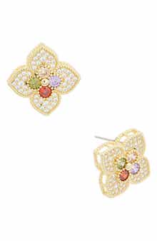 Juvell Cubic Zirconia Clover Stud Earrings