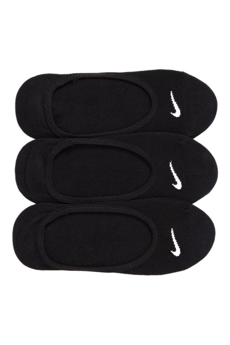 3-Pack No-Show Socks, Alternate, color, BLACK/ WHITE