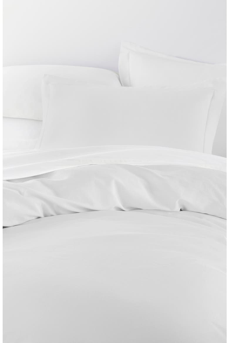 Cotton Solid Duvet Cover & Sham Set, Alternate, color, WHITE