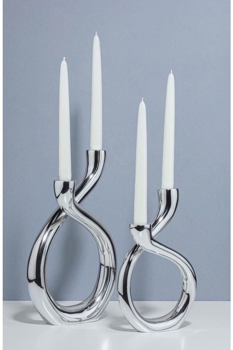 Tango Candle Holder, Alternate, color, SILVER