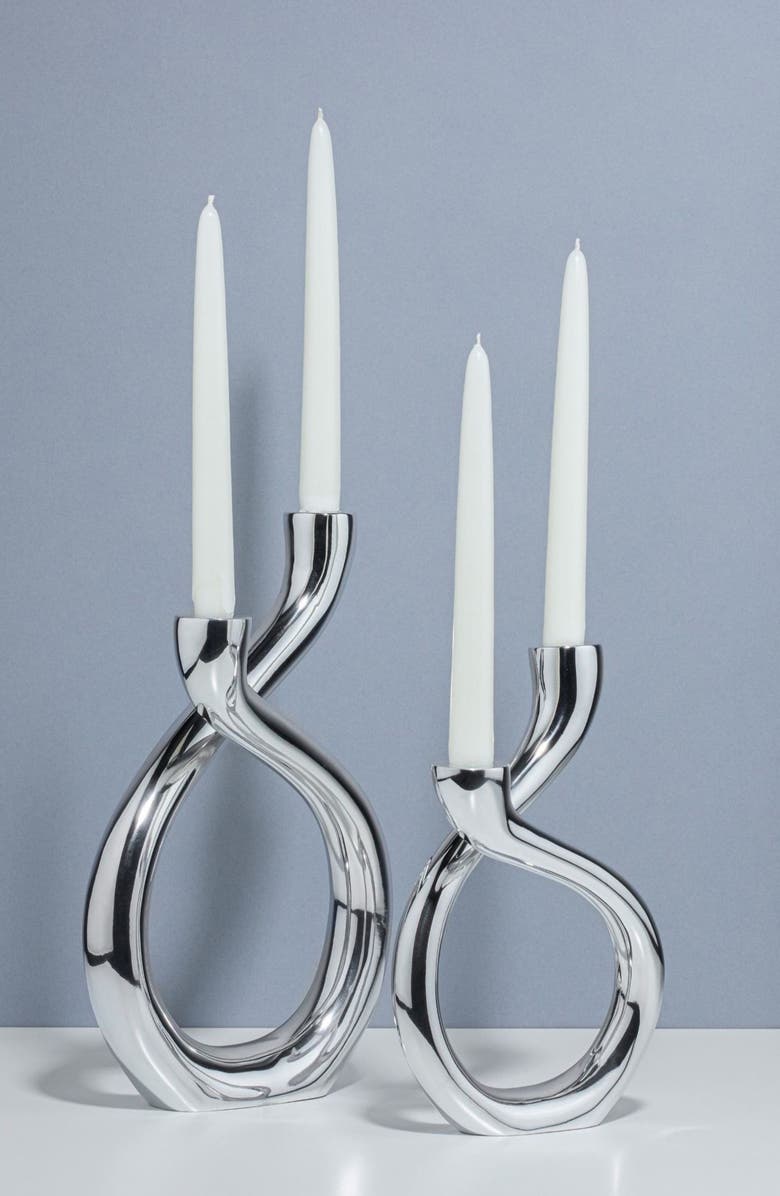 Nambé Tango Candle Holder, Alternate, color, Silver