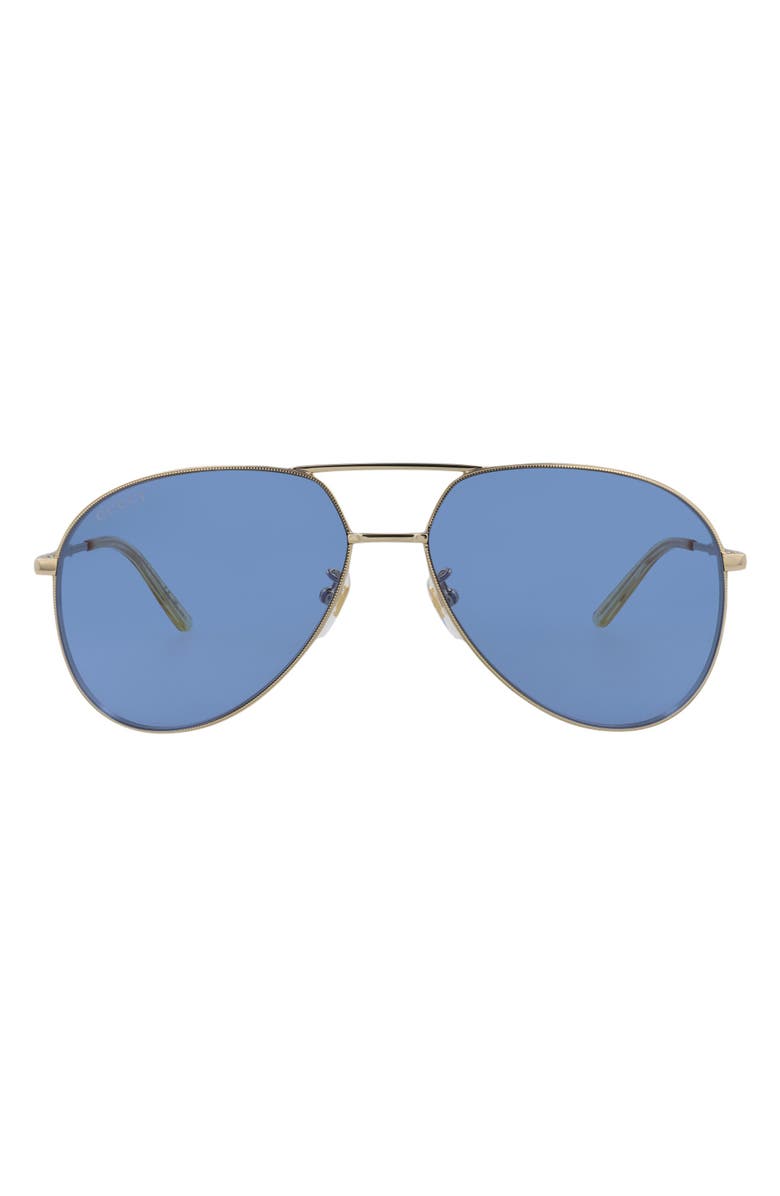 Gucci 59mm Aviator Sunglasses, Main, color,