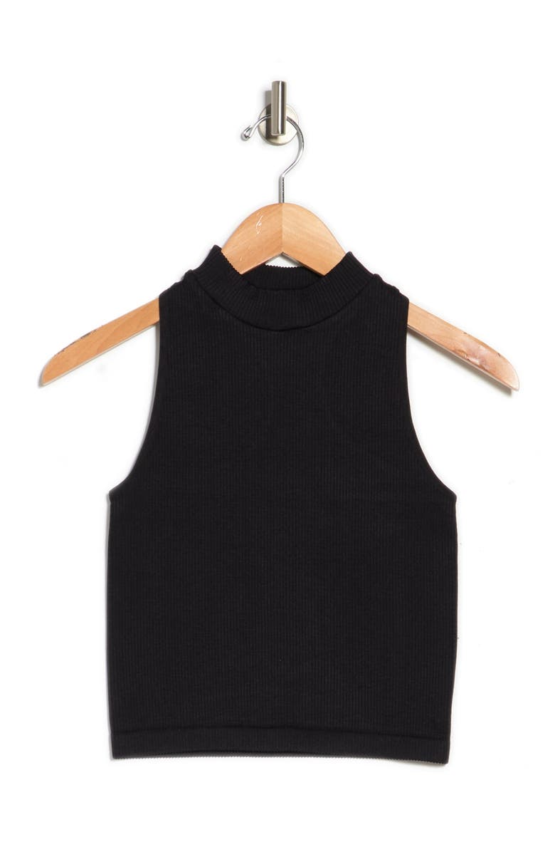 Good Luck Gem Mock Neck Ribbed Knit Cropped Tank, Alternate, color, 