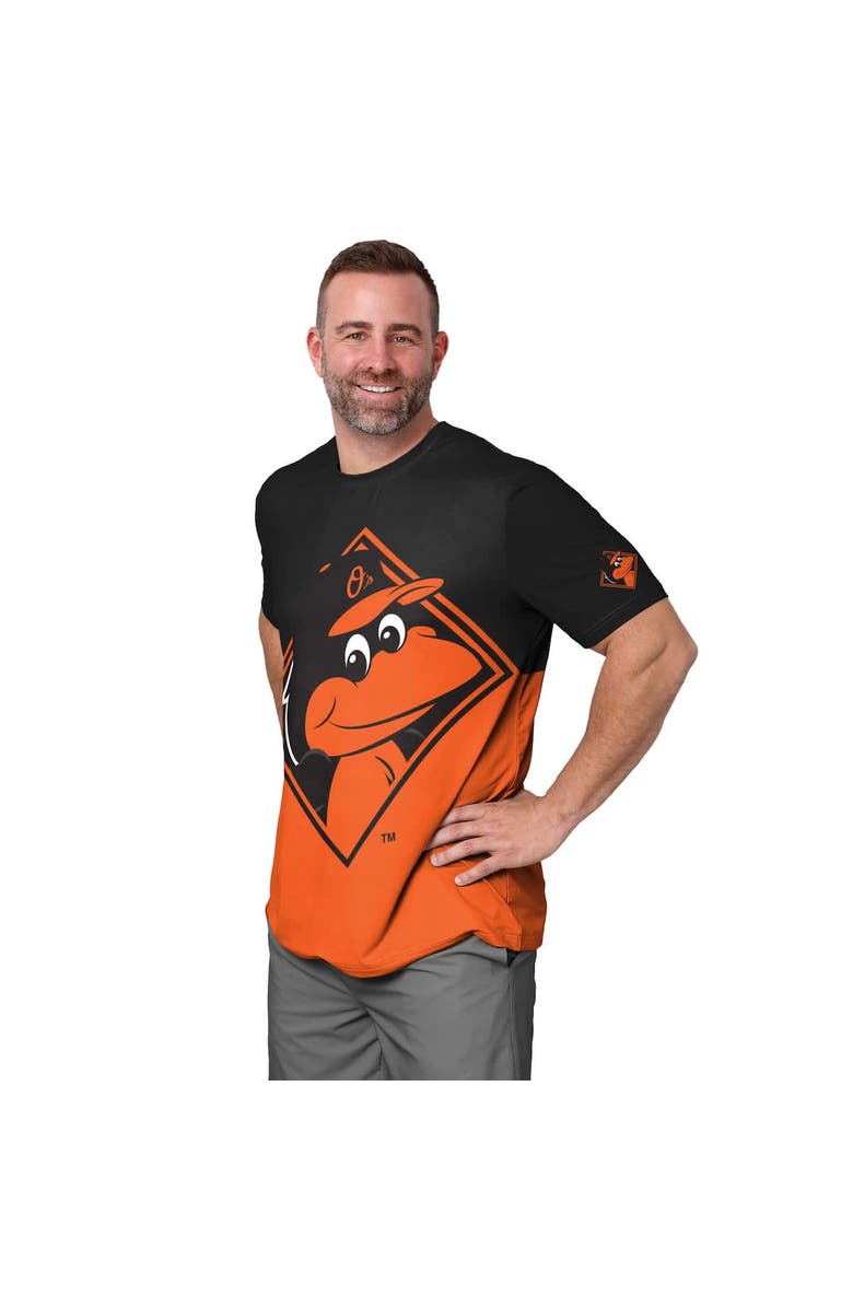 FOCO Men's FOCO Black/Orange Baltimore Orioles Big Logo Mascot T-Shirt, Alternate, color, Black