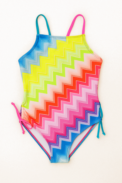 Chevron One Piece Swimsuit