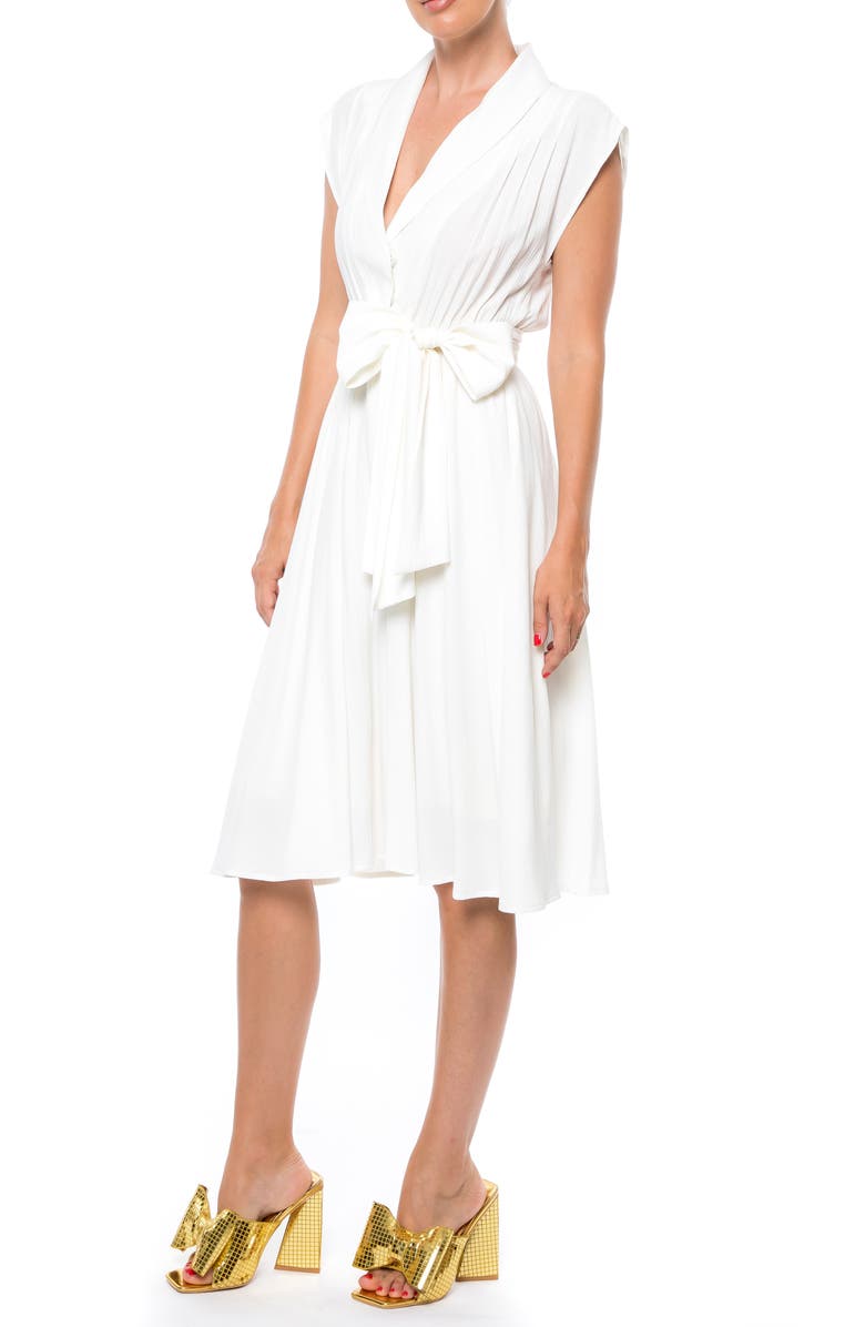 MEGHAN LA Honeysuckle Midi Dress, Alternate, color, Ivory
