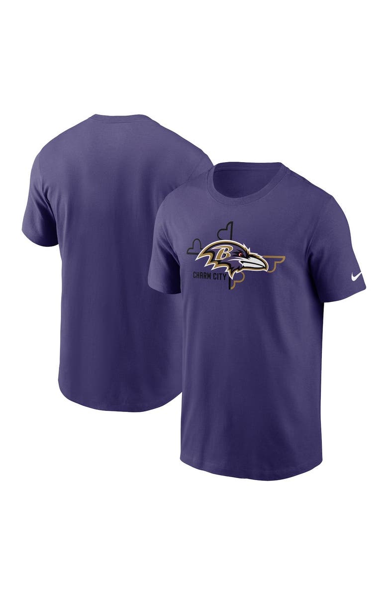 Nike Men's Nike Purple Baltimore Ravens Essential Local Phrase T-Shirt, Main, color, Purple
