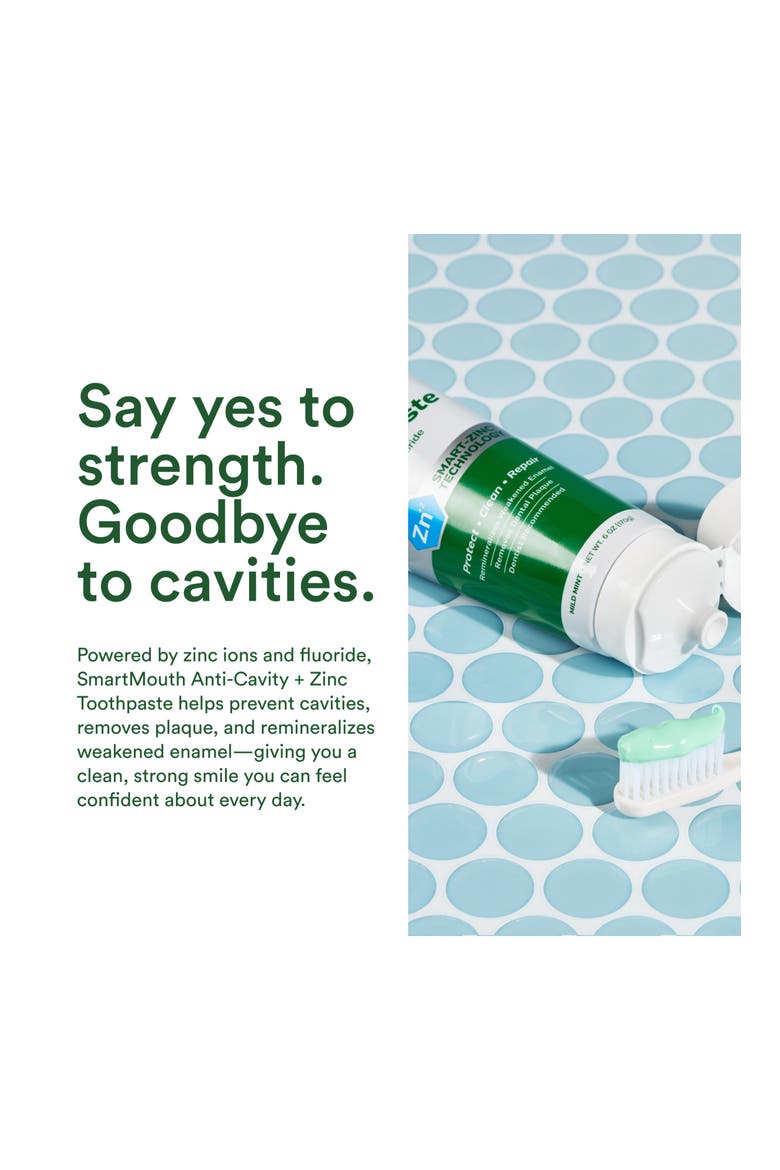 Anti-Cavity Fluoride Toothpaste with Zinc Enamel Strengthening 3-Pack, Alternate, color, Mild Mint
