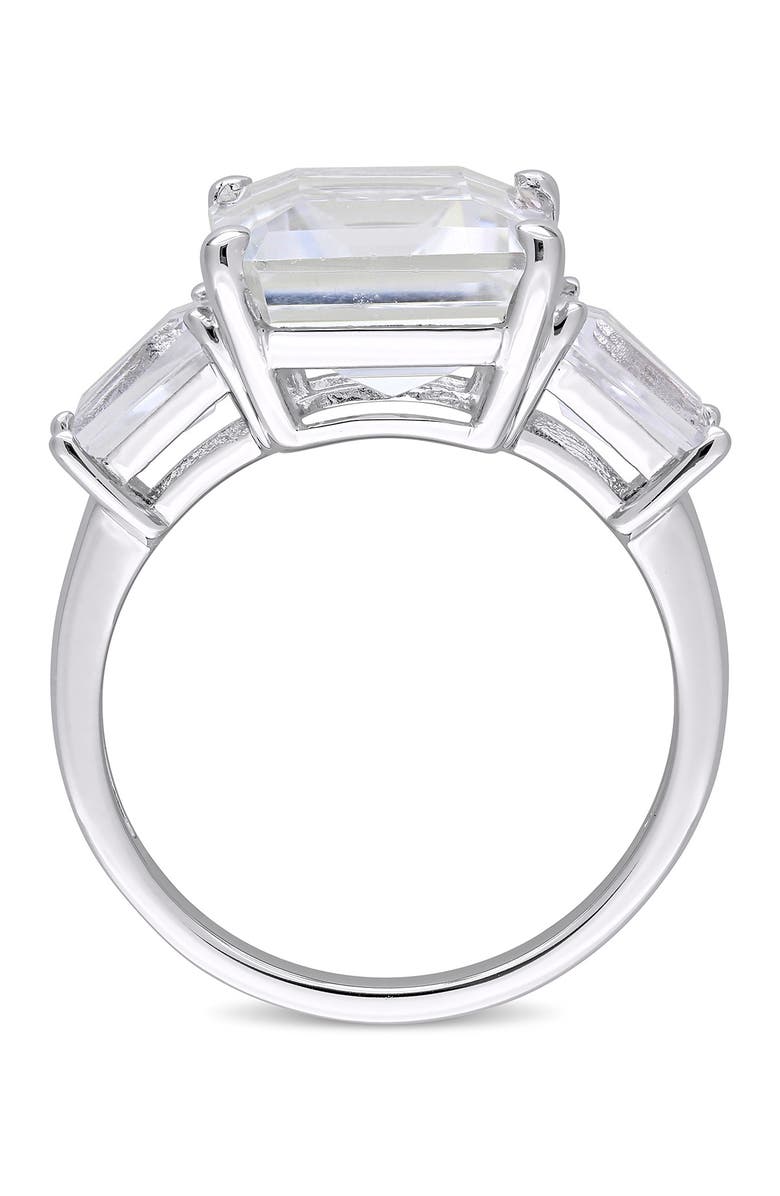 DELMAR Sterling Silver 3-Stone White Topaz Ring, Alternate, color, 