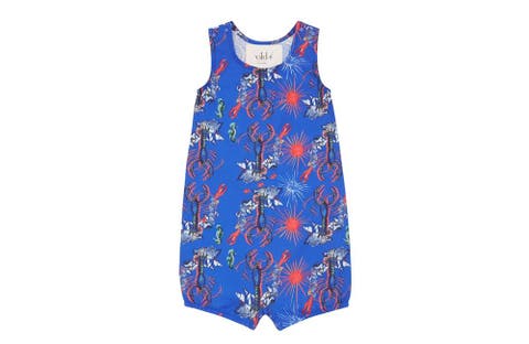 Vild Lab No.8 - Rare Living Lobsters, Organic Cotton Romper