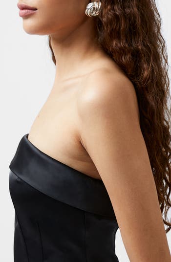 Satin Strapless Minidress