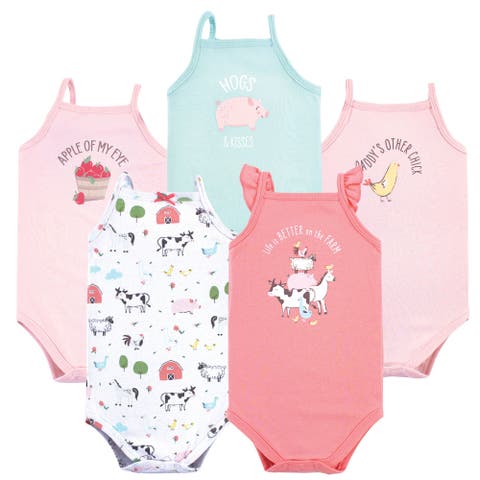 Soft Cotton Sleeveless Infant Bodysuits (Baby)