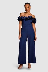 Coast Petite 3D Flower Bardot Jumpsuit