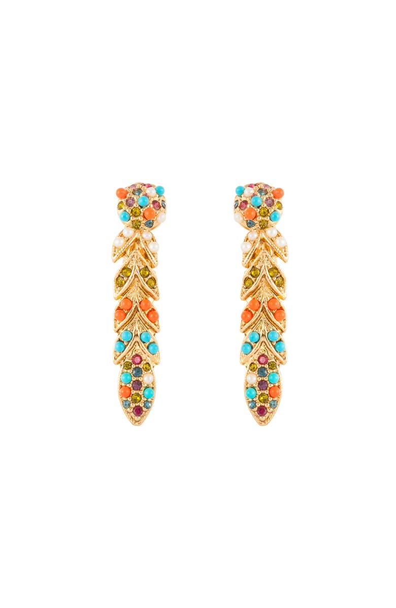Susan Caplan 1980s Vintage D'Orlan Colourful Swarovski Crystal Clip-On Earrings, Main, color, D'orlan
