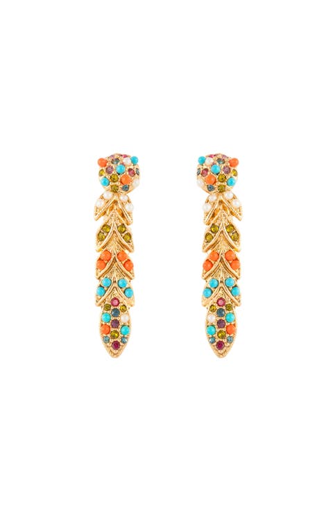 1980s Vintage D'Orlan Colourful Swarovski Crystal Clip-On Earrings