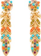 Susan Caplan 1980s Vintage D'Orlan Colourful Swarovski Crystal Clip-On Earrings