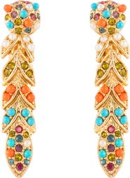 Susan Caplan 1980s Vintage D'Orlan Colourful Swarovski Crystal Clip-On Earrings