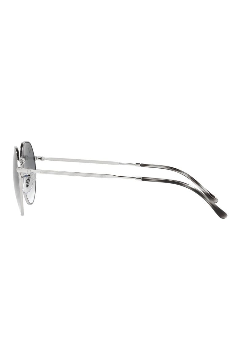 Jack 53mm Round Sunglasses, Alternate, color, SILVER / CLEAR GRADIENT BLUE