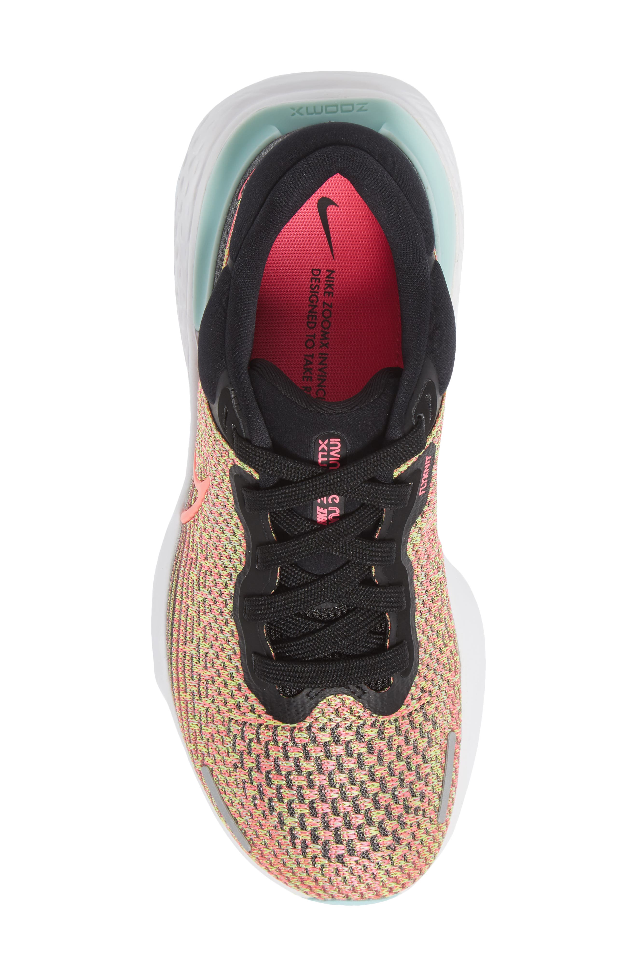 ZoomX Invincible Run Flyknit Running Shoe, Alternate, color, VOLT/ MANGO/ BLACK/ DEW