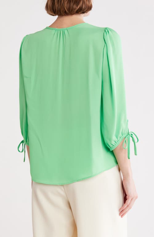 Renee C V-neck Tie Sleeve Top