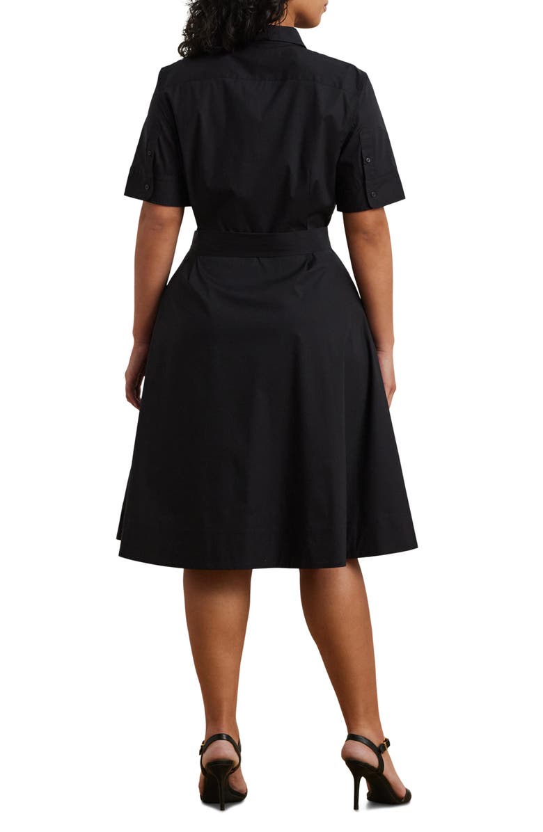 Lauren Ralph Lauren Belted Cotton Blend Shirtdress, Alternate, color,