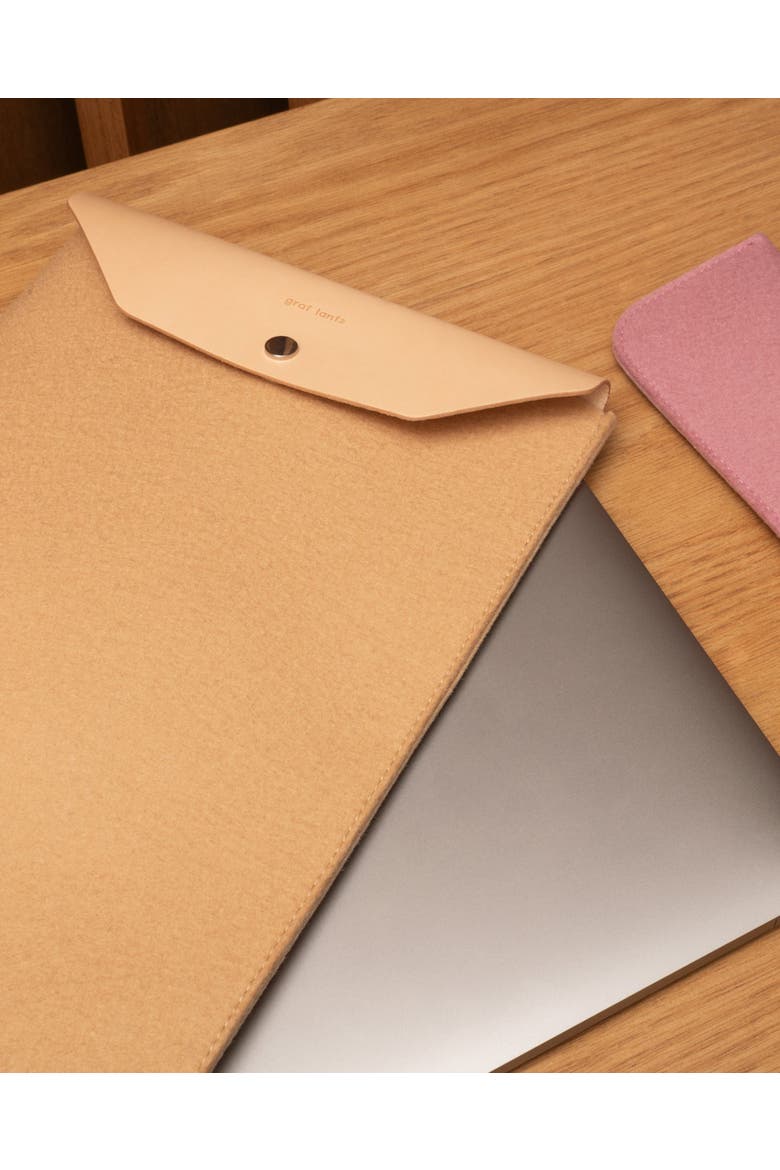 Merino Wool 14" Laptop Computer Sleeve, Alternate, color, Latte