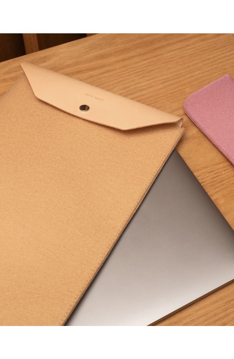 Graf Lantz Merino Wool 14" Laptop Computer Sleeve, Alternate, color, Latte