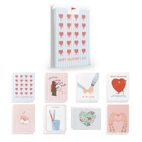 8ct. Assorted Valentine's Day Friendship Greeting Card Pack Sets