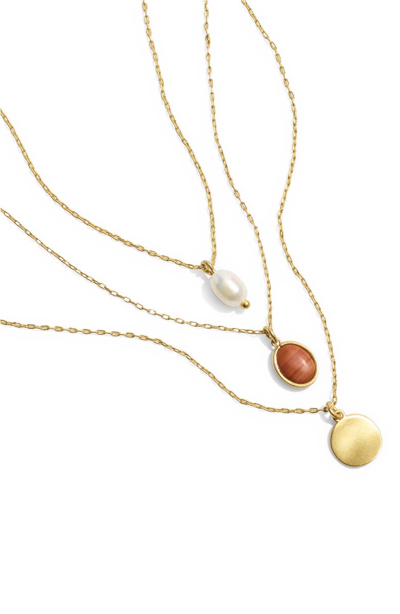 Madewell 3-Pack Assorted Phases Chain Necklaces, Alternate, color,