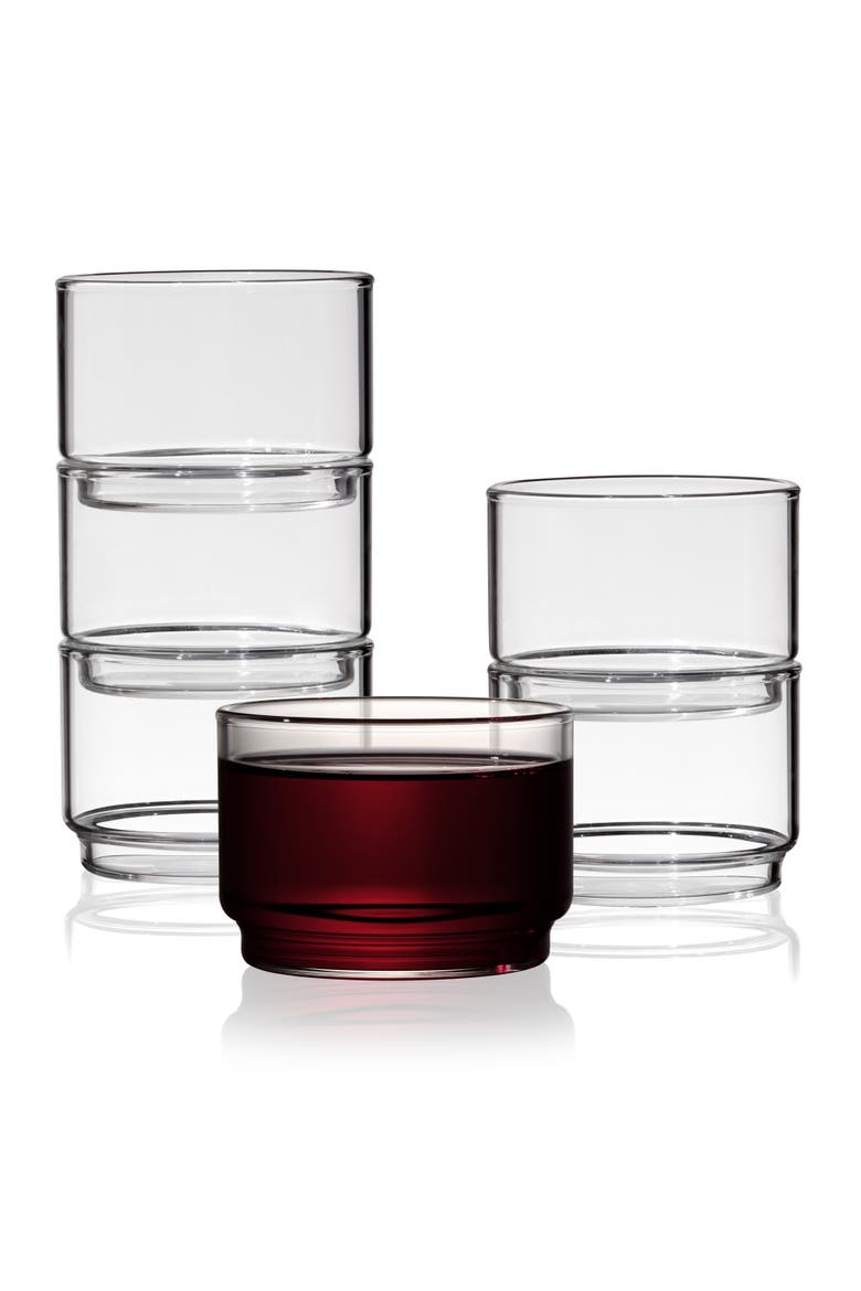 Raye Crystal Bodega Glasses Set of 6, Alternate, color, Clear