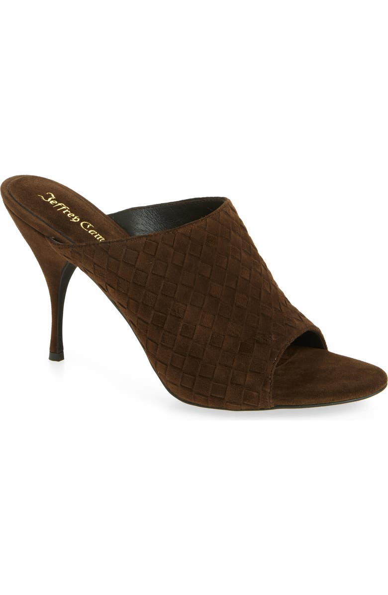 Jeffrey Campbell Bonsoir Slide Sandal, Main, color, Brown Suede