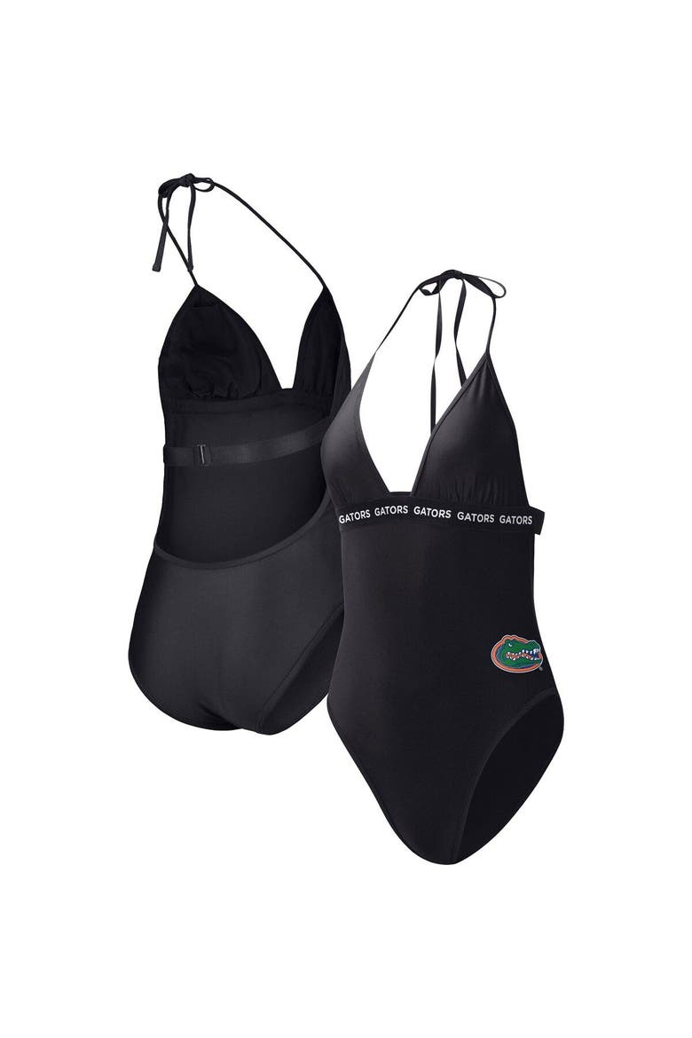 Women's G-III 4Her by Carl Banks Black Florida Gators Full Count One-Piece Swimsuit, Main, color, Black