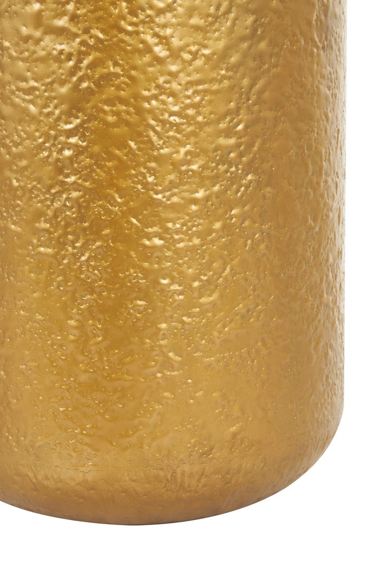 VIVIAN LUNE HOME Metal Vase, Alternate, color, Gold