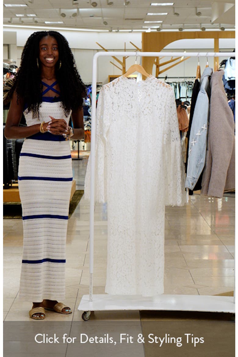 Lace Long Sleeve Midi Dress video