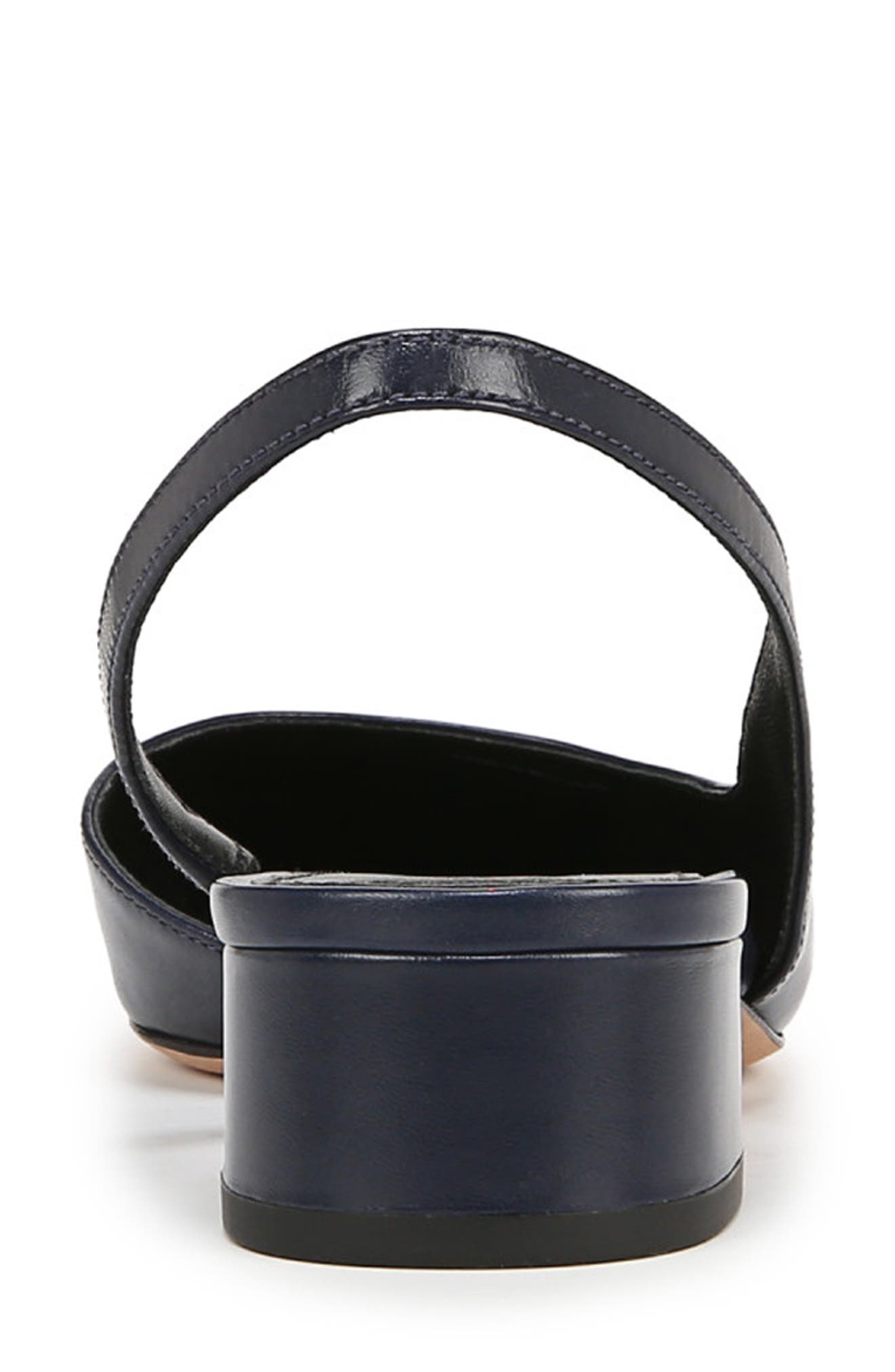 Cecile Half d'Orsay Slingback Pump, Alternate, color, BLACK/ NAVY LEATHER