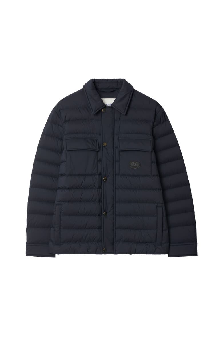 Burberry Nylon Padded Overshirt, Alternate, color, Navy
