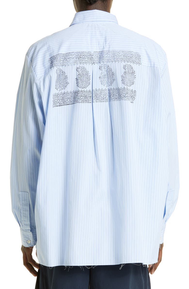 Camiel Fortgens Block Print Oversize Cotton Button-Up Shirt