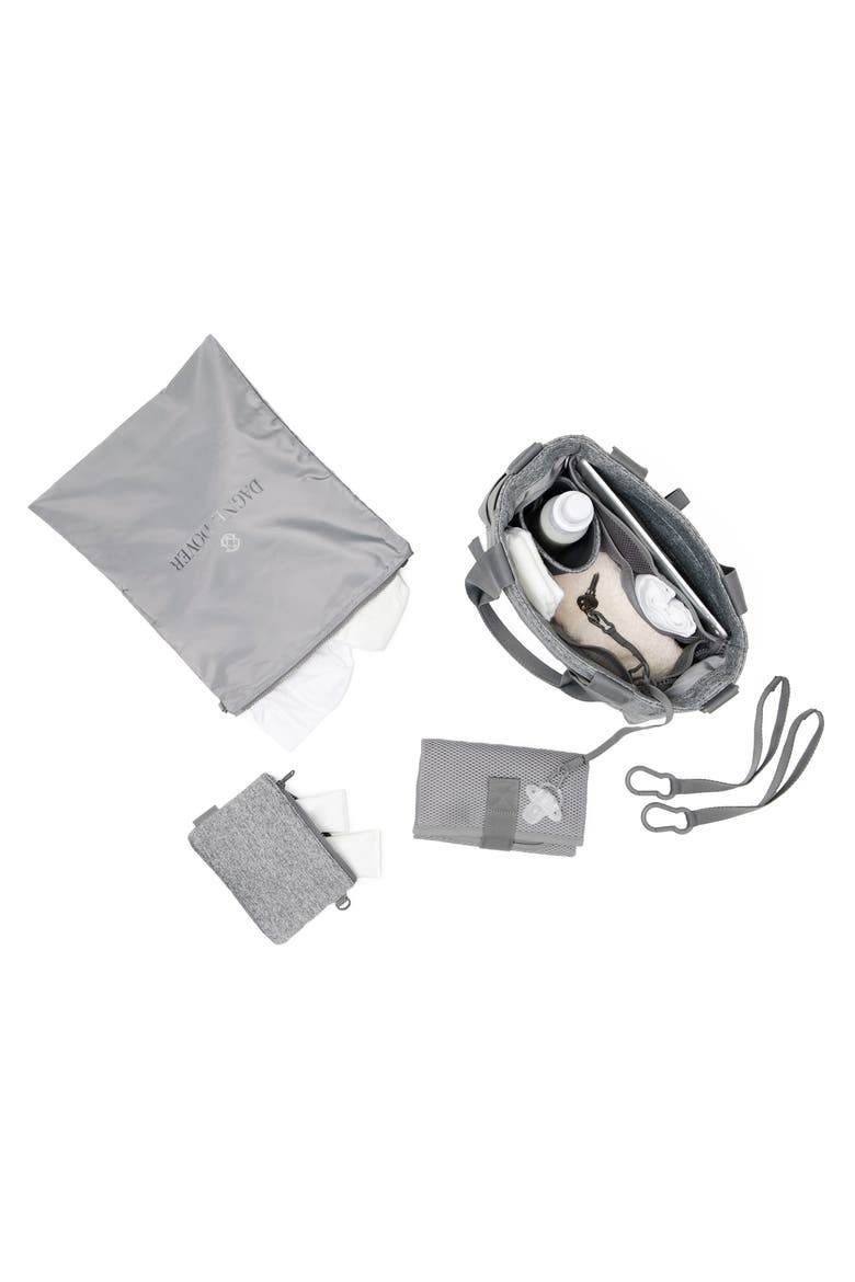 Small Wade Diaper Tote, Alternate, color, HEATHER GREY