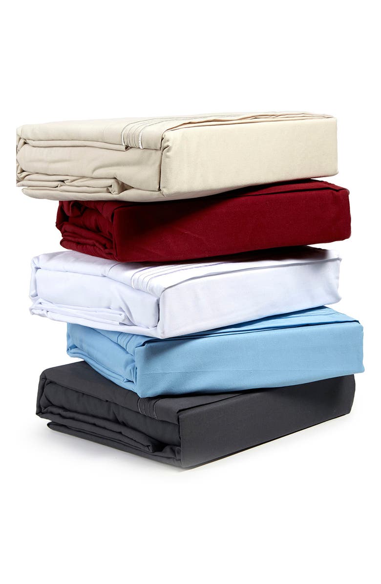 Linum Home Textiles 1800 Thread Count 4-Piece King Sheet Set, Alternate, color, Grey