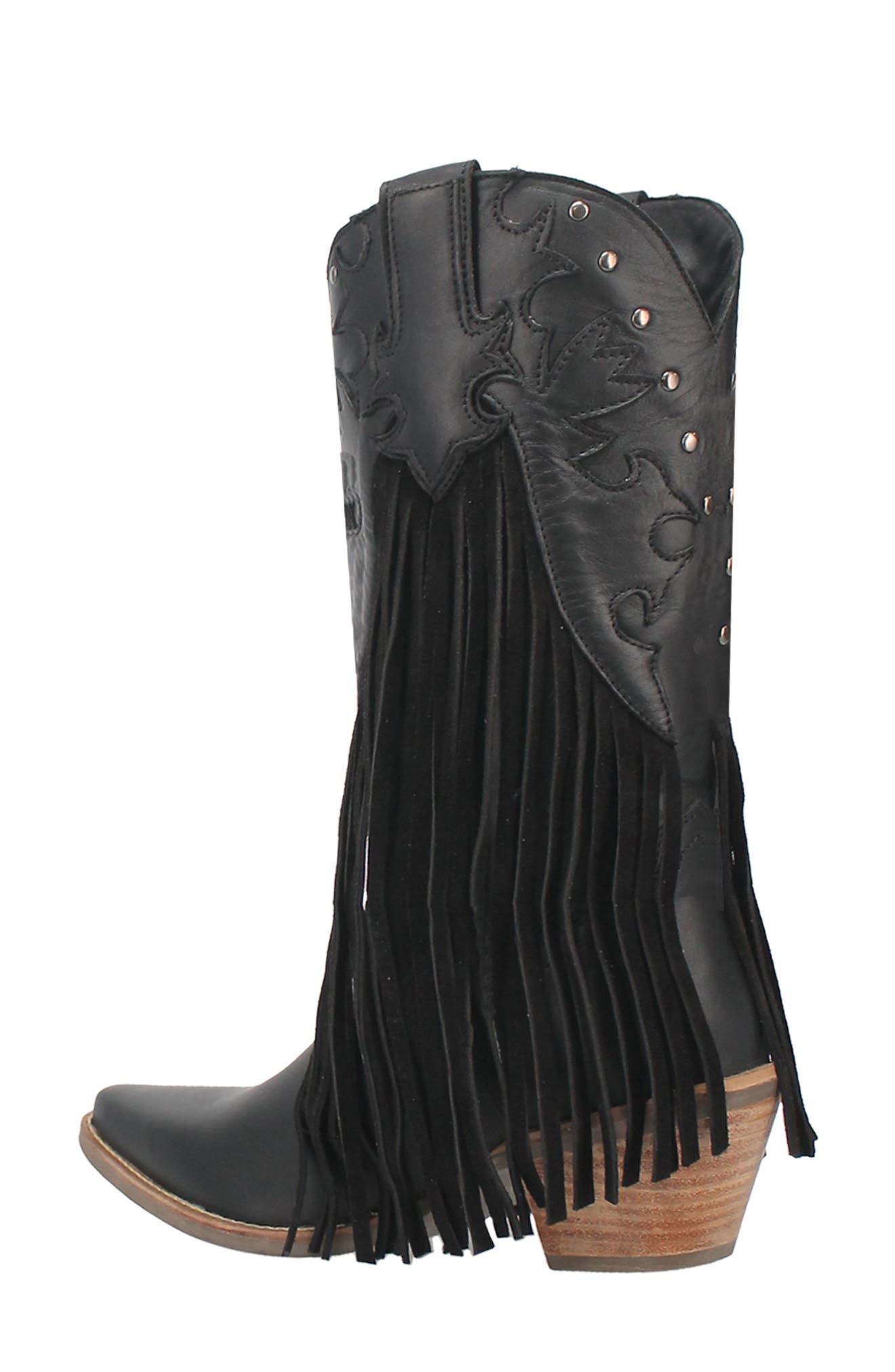 Dingo Hoedown Fringe Western Boot, Alternate, color, 