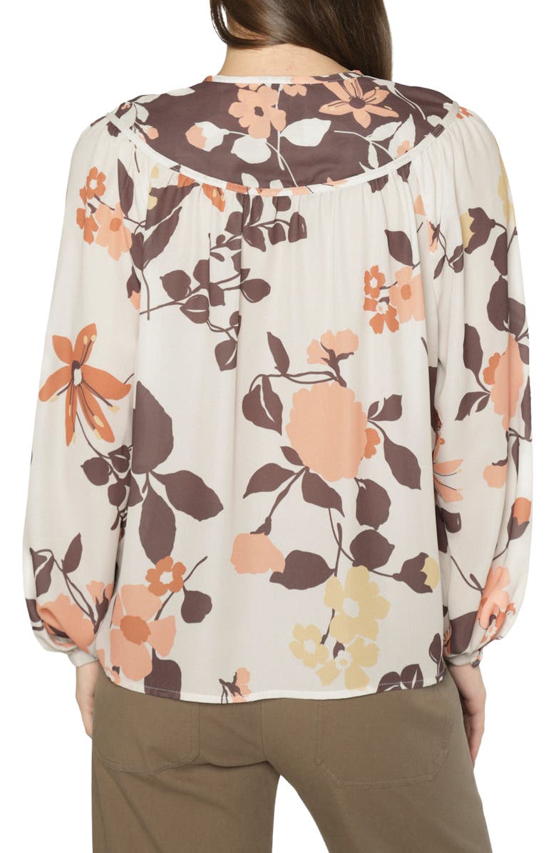 matty m. Ava Long Sleeve Button-Up Blouse, Alternate, color, Taupe/ Brown