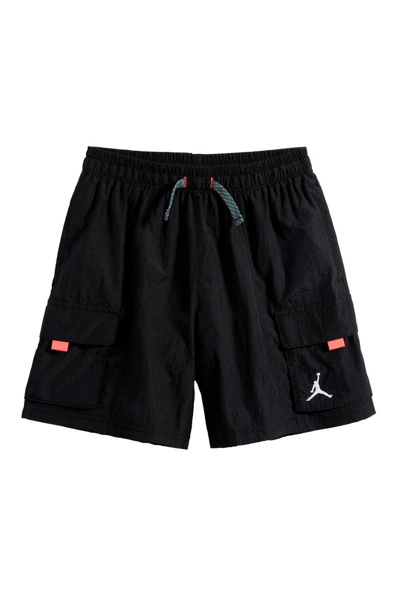 Kids' Super Splash Tech Water Resistant Shorts, Main, color, BLACK