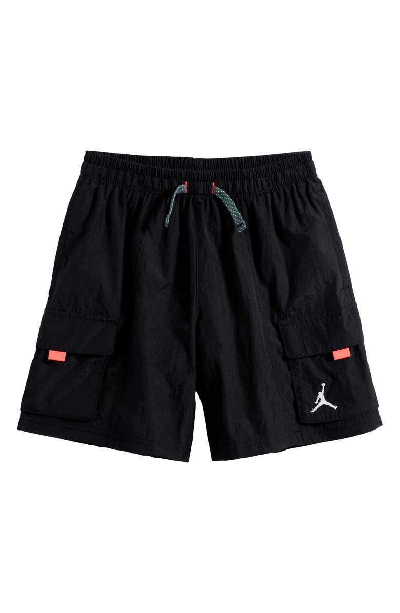 Jordan Kids' Super Splash Tech Water Resistant Shorts, Main, color, Black