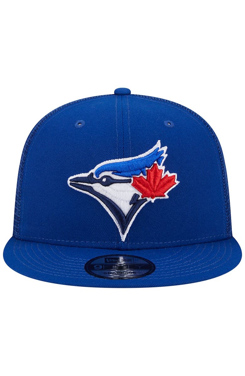New Era Men's New Era Royal Toronto Blue Jays Team Color Trucker 9FIFTY Snapback Hat, Alternate, color, 