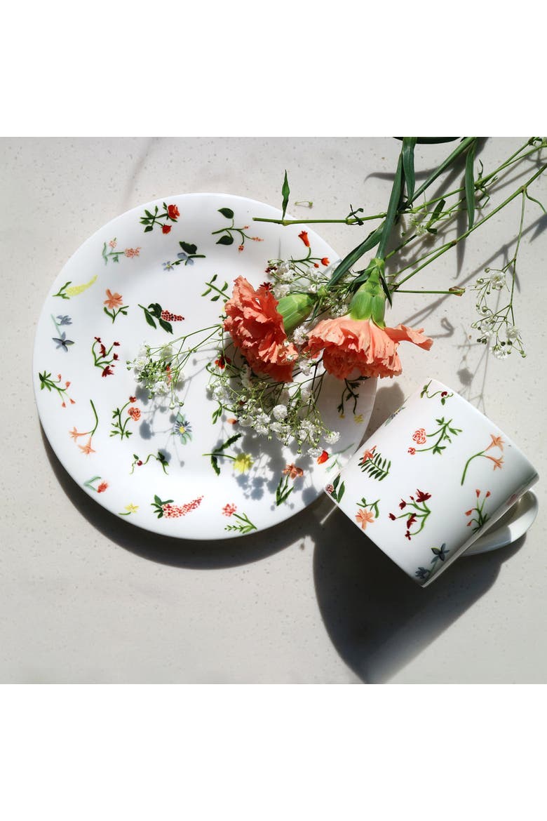 Language of Flowers Set of Two Salad Plates, Alternate, color, Multi